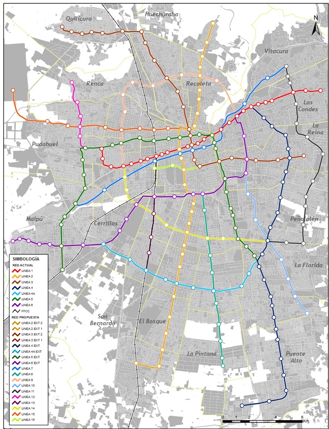 Construcción de 150K para el Metro, la red vertebral de Santiago - El Blog  de Ricardo Lagos